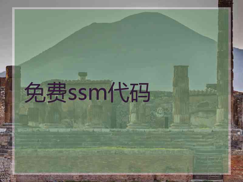 免费ssm代码