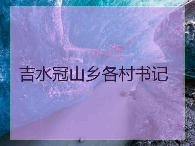 吉水冠山乡各村书记