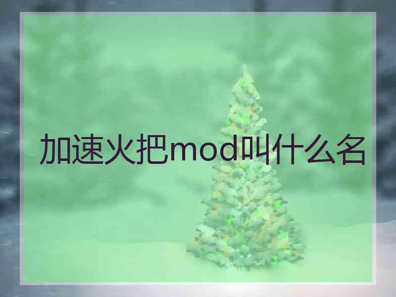 加速火把mod叫什么名