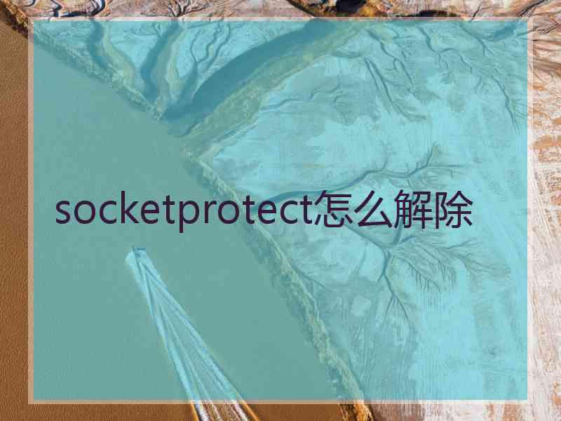 socketprotect怎么解除