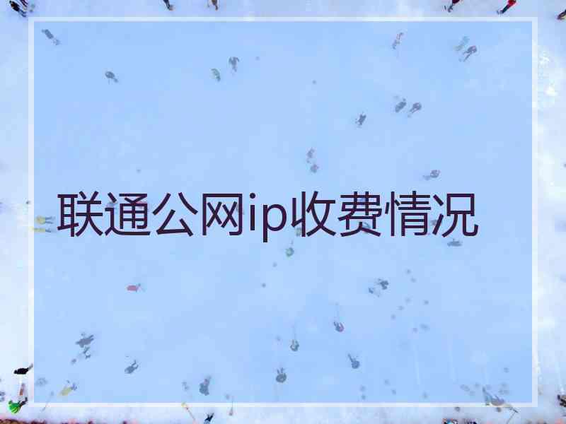 联通公网ip收费情况