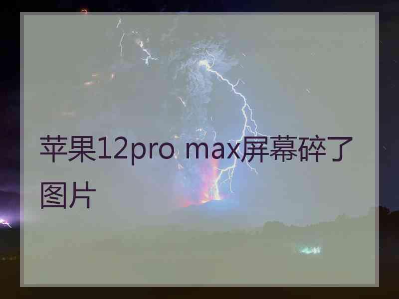 苹果12pro max屏幕碎了图片