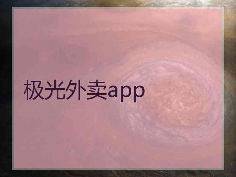 极光外卖app