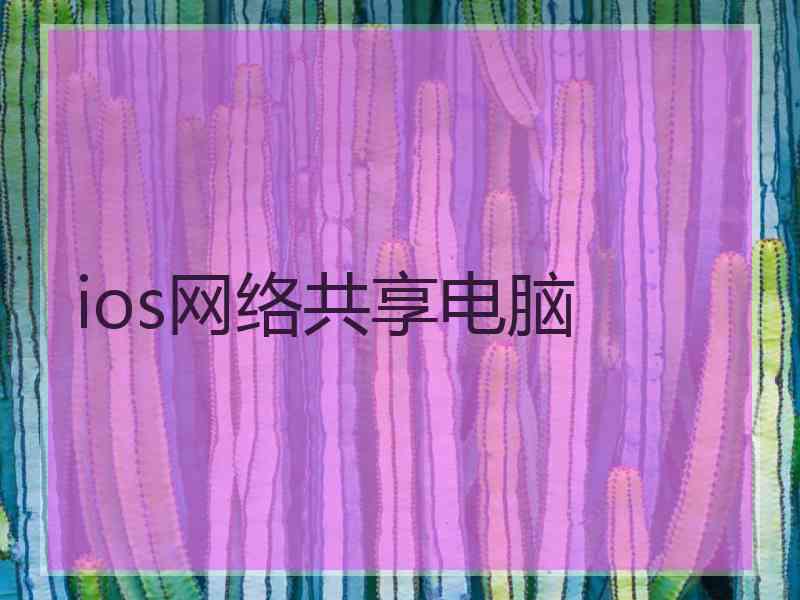 ios网络共享电脑