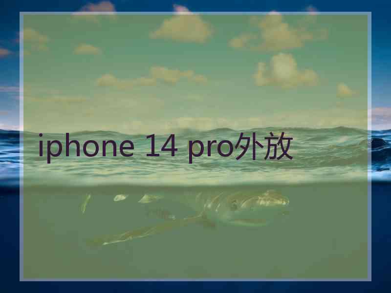 iphone 14 pro外放