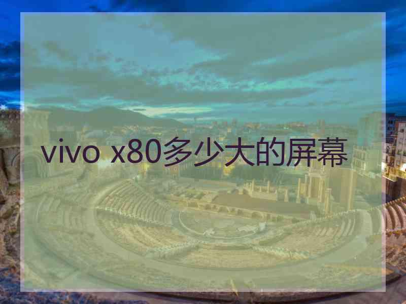 vivo x80多少大的屏幕