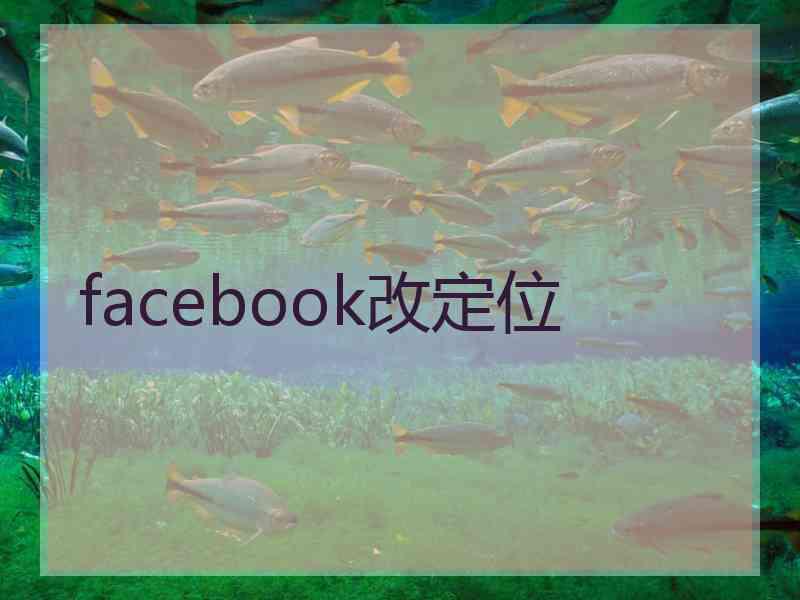 facebook改定位