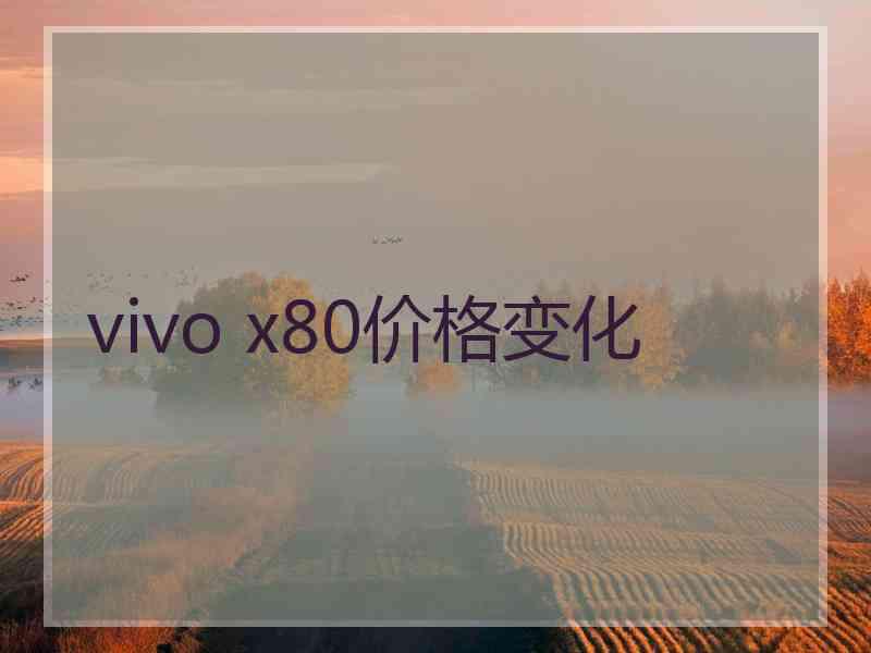 vivo x80价格变化