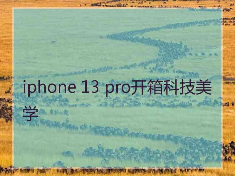 iphone 13 pro开箱科技美学