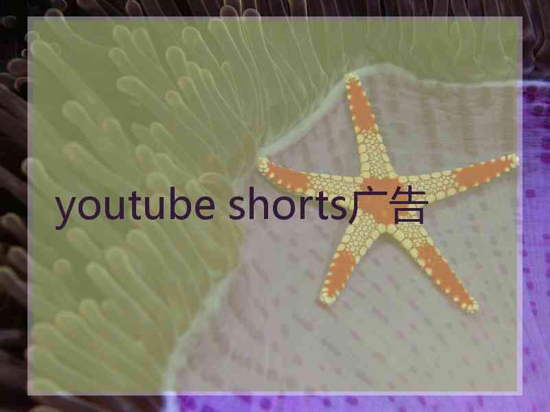 youtube shorts广告