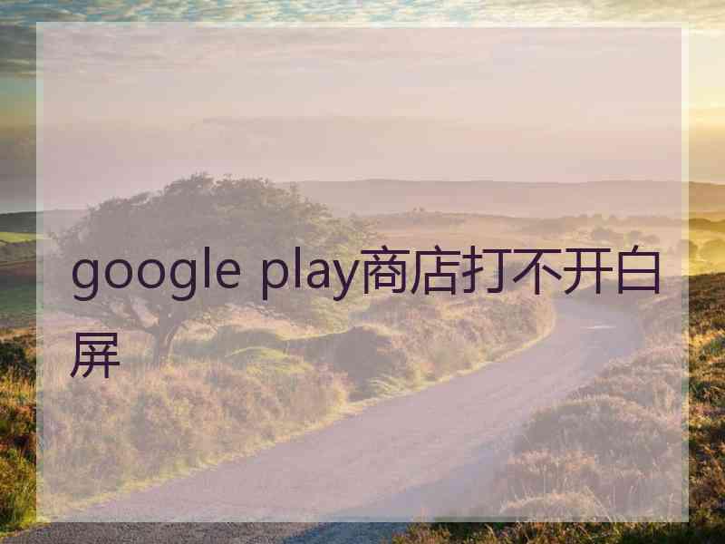 google play商店打不开白屏