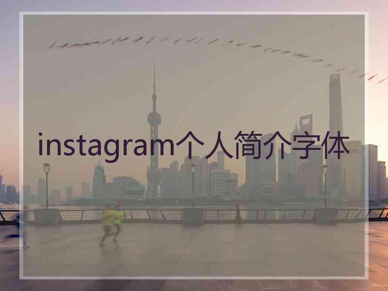 instagram个人简介字体