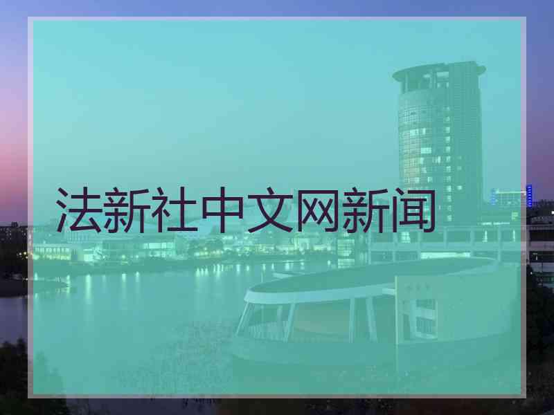 法新社中文网新闻