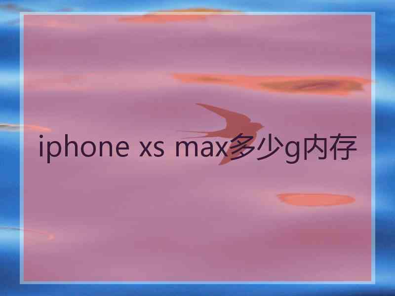 iphone xs max多少g内存