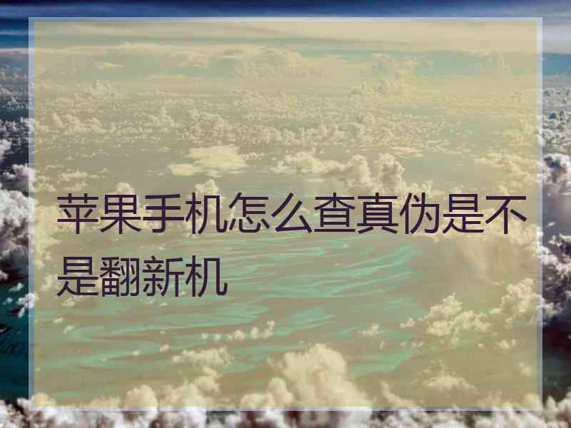 苹果手机怎么查真伪是不是翻新机