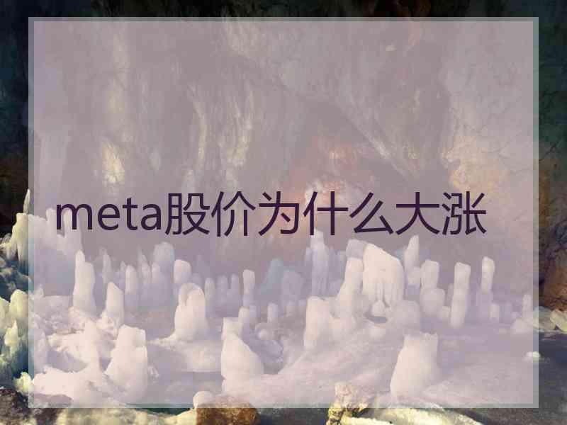 meta股价为什么大涨