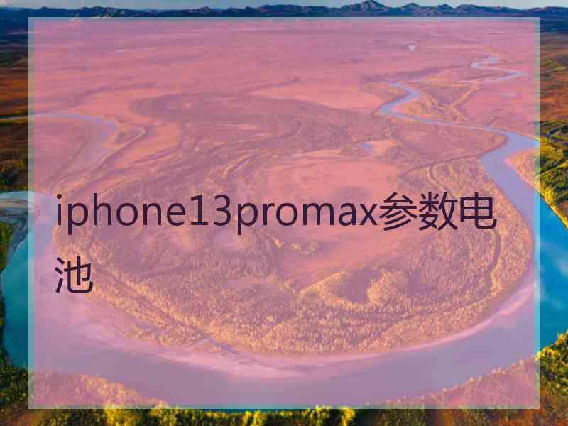 iphone13promax参数电池