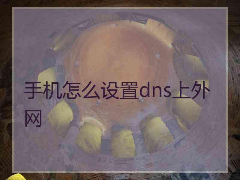 手机怎么设置dns上外网