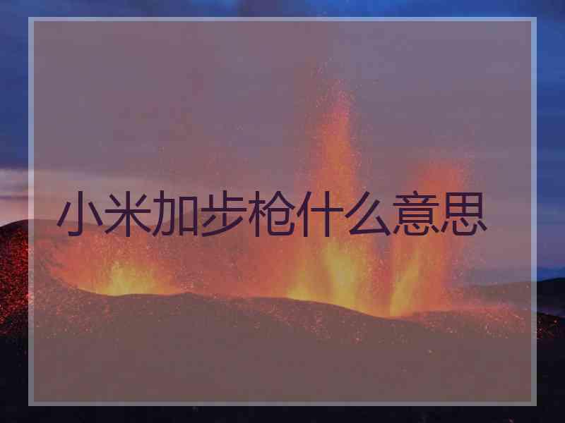 小米加步枪什么意思