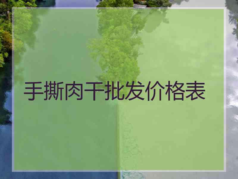 手撕肉干批发价格表