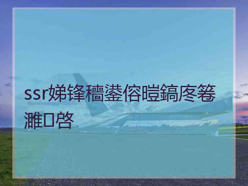 ssr娣锋穯鍙傛暟鎬庝箞濉啓