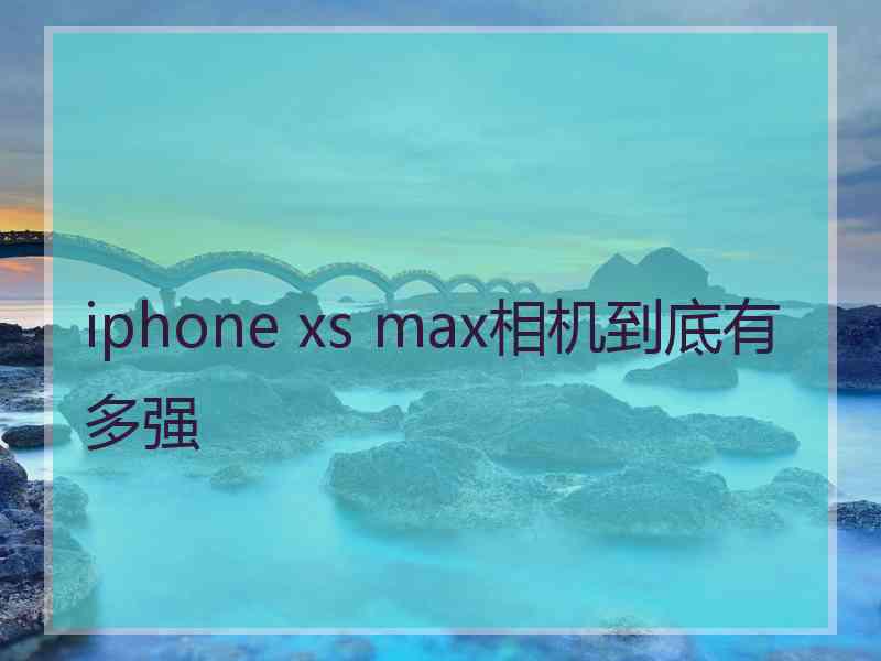 iphone xs max相机到底有多强