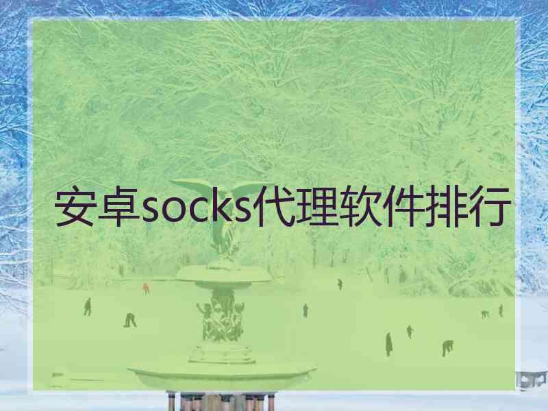 安卓socks代理软件排行