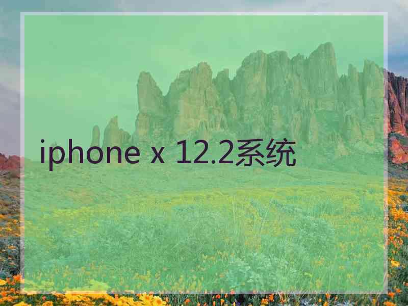 iphone x 12.2系统