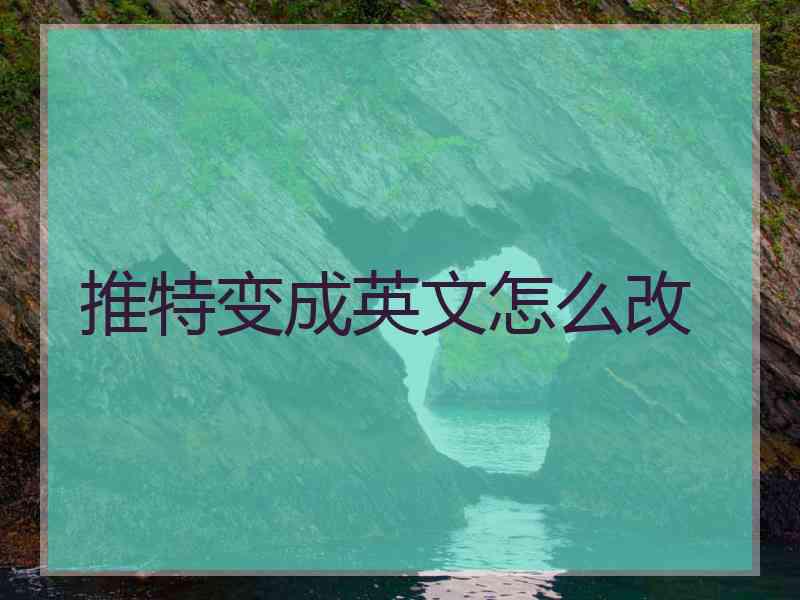 推特变成英文怎么改