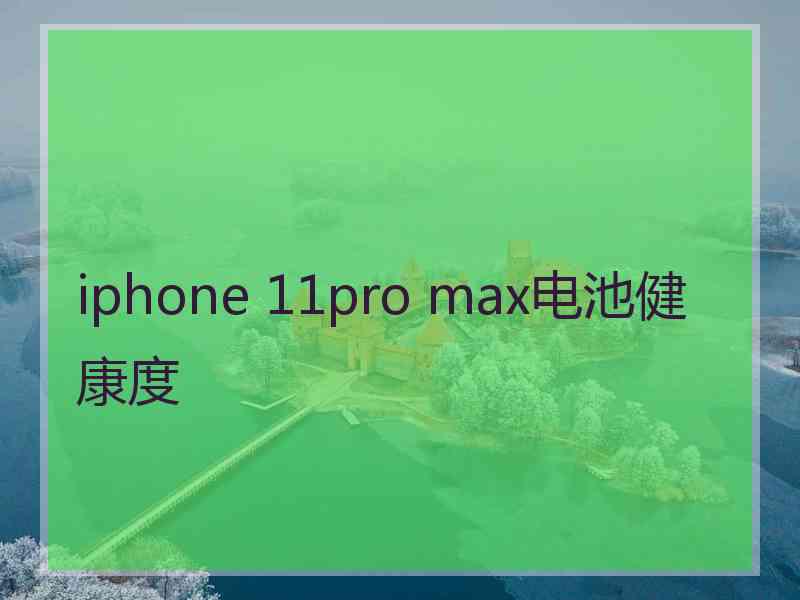 iphone 11pro max电池健康度