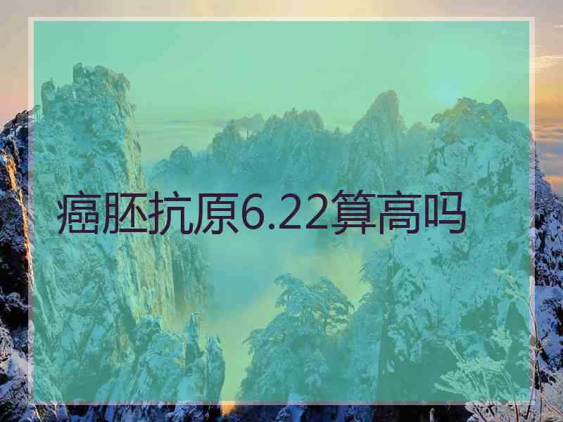 癌胚抗原6.22算高吗