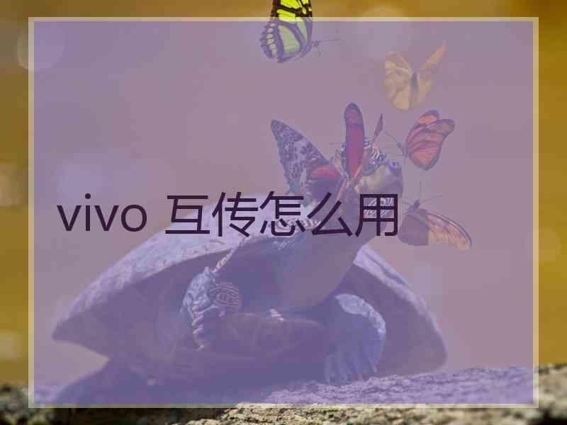 vivo 互传怎么用