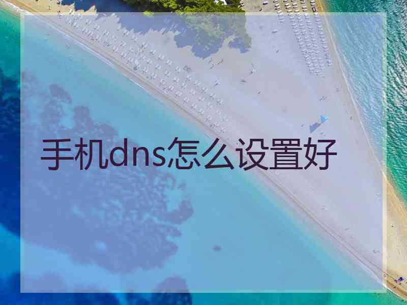 手机dns怎么设置好