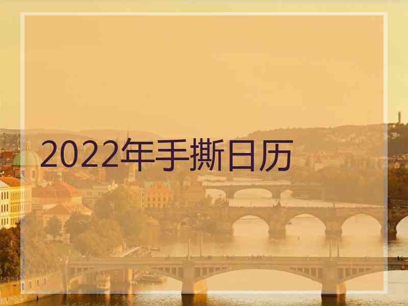 2022年手撕日历