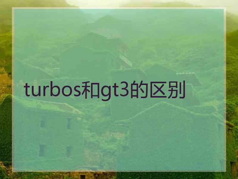 turbos和gt3的区别