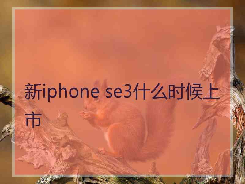 新iphone se3什么时候上市