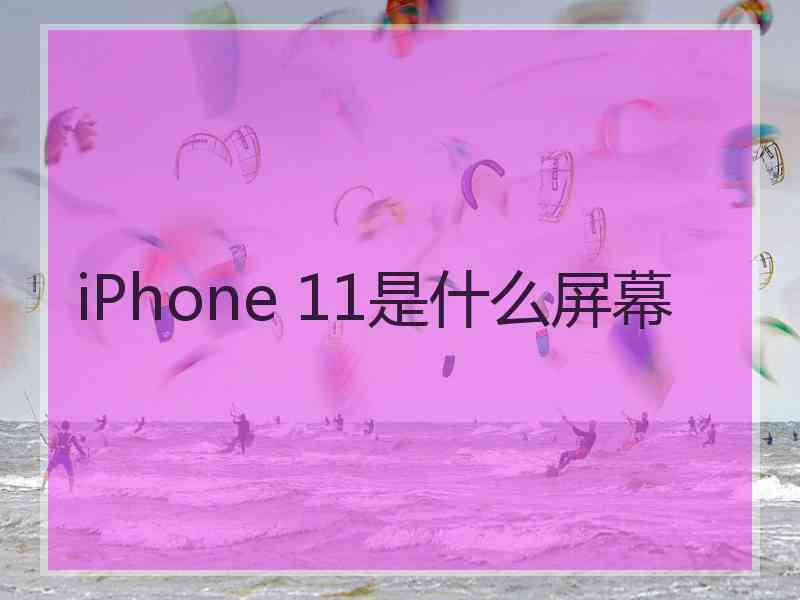 iPhone 11是什么屏幕