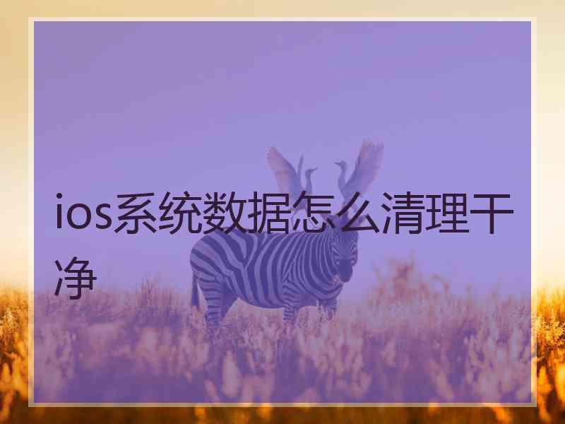 ios系统数据怎么清理干净