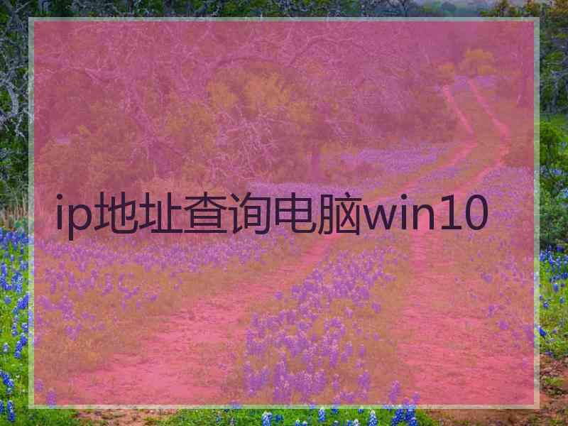 ip地址查询电脑win10