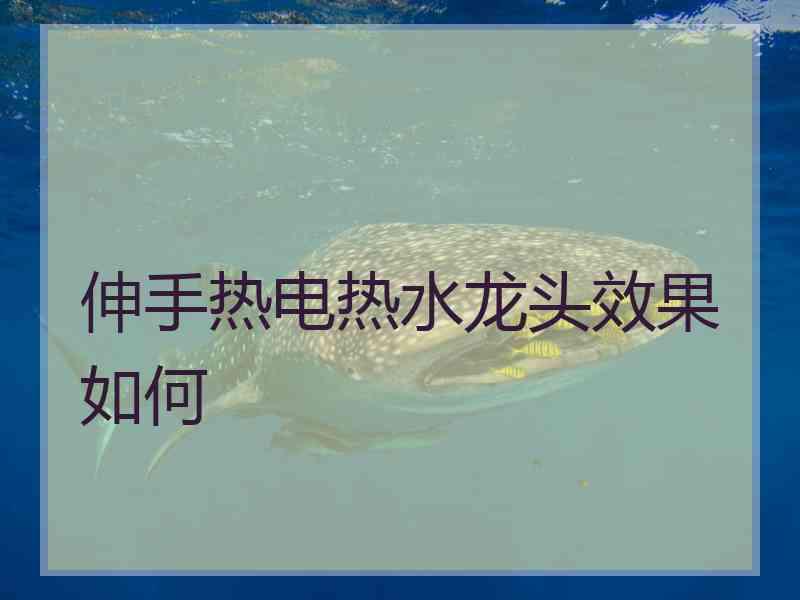 伸手热电热水龙头效果如何