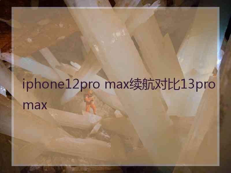 iphone12pro max续航对比13promax