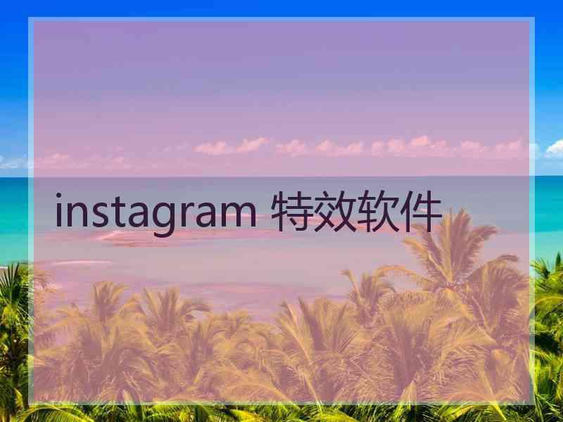 instagram 特效软件