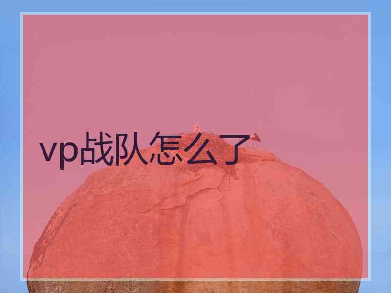 vp战队怎么了