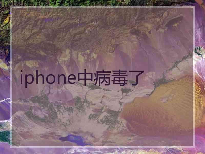 iphone中病毒了