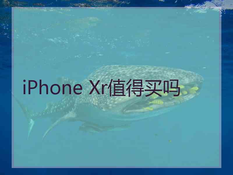 iPhone Xr值得买吗