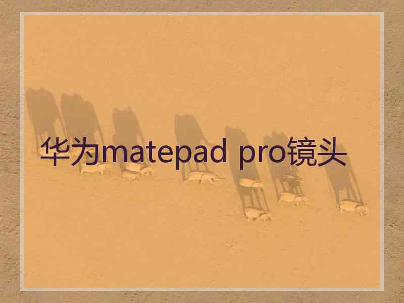 华为matepad pro镜头