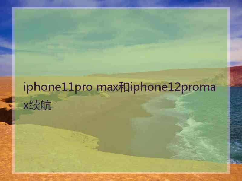 iphone11pro max和iphone12promax续航