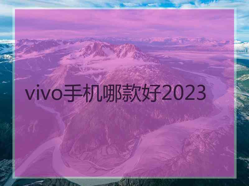 vivo手机哪款好2023