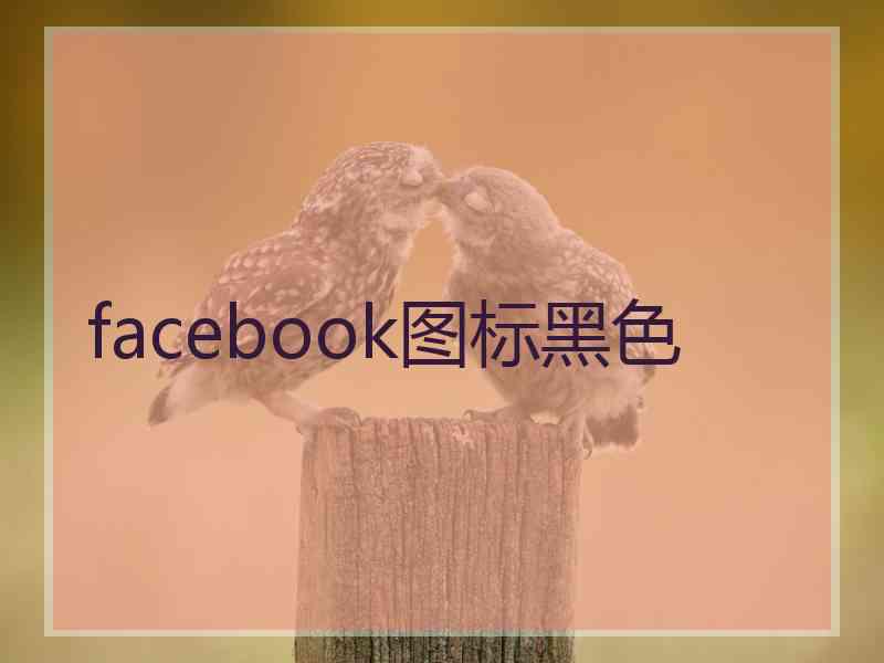 facebook图标黑色