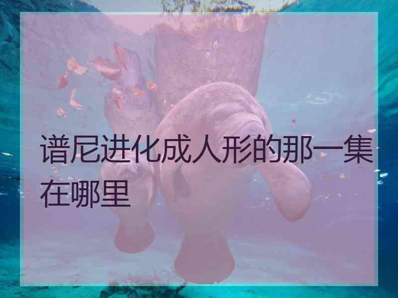 谱尼进化成人形的那一集在哪里